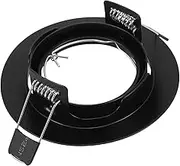 jojofuny Spotlight Housing Lampshade Ceiling Light Fixture Ceiling Lights Frame Spotlight Down Light Holder Covers Metal Spotlight Trim Metal Recessed Light Trims Iron Black