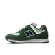 New Balance 574 Hook & Loop系列 男女大童休閒鞋-綠-PV574HGB-W