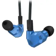 ZS5 HIFI 8 Driver Double Balanced Armatures Double Dynamic Hybrid Headphone with Detachable Cable BLUE COLOR