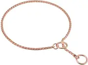 Alvalley Rose Gold Finish Snake Show Chain for Dogs Made of Solid Brass Thickness 5,5 mm x 16 in (Rose Gold)