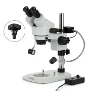 Amscope 7X-45X Binocular Stereo Zoom Microscope Dual LED Gooseneck +3MP Camera
