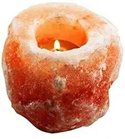 Himalayan Pink Salt Candleholder - Carved Shape Crystal Rock