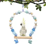 Bird Swing Toys, Chewing Standing Perch Swing, 7.09inch Rocking Gym Cockatiel Lovebird, Cage Accessories for Balance, Exercise, Training, Entertainment