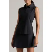 Rhone Course to Court Sleeveless Polo in Black at Nordstrom, Size Small