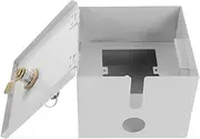 Cord Protector Outdoor Retractable Wire Case Electric Outlet Covers Switch Multiple Socket Hider Lock Surge Power Board Automatic Weatherproof Outside Cage Key Silver Wrought Iron