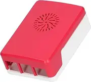 Marhynchus Box/Cover ABS Cover Heatsink Simple Removable Top Protective Enclosure, Box/for Raspberry Pi 4B (Red on top and White on The Bottom)