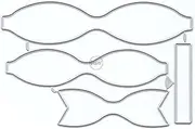 DzIxY Combination bow tie metal cutting dies card making paper coating dies scrapbooking stencils storage pockets