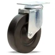 Hamilton S-351-E Swivel Caster, 5-Inch Ebonite Solid Rubber Wheel, 280 lbs Load