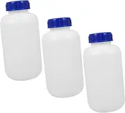 FUNOMOCYA 3Pcs Refillable Bottles with Cap Empty Liquid Storage Containers for Laboratory Chemical Use and Industrial Applications