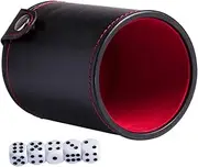 JOINPAYA 1 Set Dice Cup Set Gambling Dice Cup Dice Pouch Dice Transport Case Dice Stacking Cup Vintage Dice Game Cup Game Dice Holder Bar Dice Cup Gaming Dice Shaker Cup Dice Roller Cup Pu