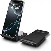 Wireless Charger Stand 2 in 1 Fast Wireless Charger for iPhone 8-16 Series Galaxy S Note Z, Pixel 9 8 7 6 pro, pods 4 Galaxy Buds pro Pixel Buds