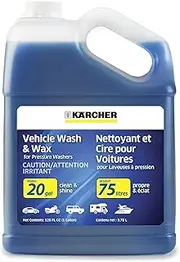 Kärcher Vehicle Wash and Wax Pressure Washer Detergent - Pressure Washer Soap for Cars, Bikes, Trucks, Boats and More - 1 Gallon