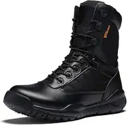 [Zivopah] Men's Leather Military Tactical Boots Work Boots Desert Combat Army Combat Boots for Hiking Motorcycle Climbing