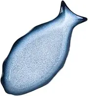 INOOMP Large Fish Bowl Ceramic Fish Platter Fish Shaped Food Plate 12 Inch Dessert Appetizer Dish Snack Serving Tray Fruit Storage Plate for Sushi Blue Table Tray