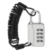 1 Pcs Combination Lock 4 Digit Locker Locks for Luggage Gym Files Cabinet Silver