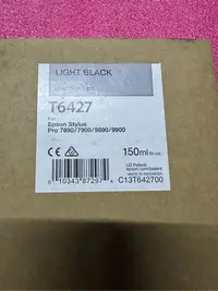 在飛比找Yahoo!奇摩拍賣優惠-Epson T6427 Light Black Ink Ca
