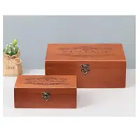 在飛比找蝦皮購物優惠-實木木盒 木盒 復古實木盒 木盒 ZAKKA 桌面收納盒 首