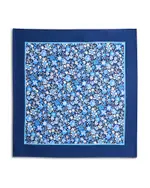 The Men's Store at Bloomingdale's Floral Bordered Silk Pocket Square - Exclusive