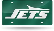 Rico Industries NFL Football New York Jets Green 12" x 6" Laser Cut Tag for Car/Truck/SUV - Automobile Décor