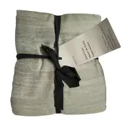 NWT West Elm Silky TENCEL™ Striated King/Cal King Duvet Cover in Elm Neutral