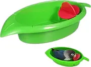 Happyyami 1pc Parrot Bath Toy Cockatiel Cage Baths Bird Bath Basin Conure Bath Birdcages Parakeet Water Caged Bird Bath Small Bird Cage Bird Bath for Cage Parakeet Sprinkler Plastic Green