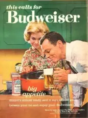 1963 beer bar pub drink Advertisement paper poster accent wall decor