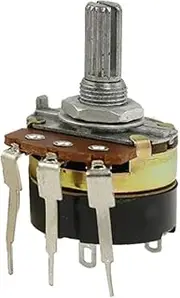 New Lon0167 6mm Knurled Split Shaft Three Terminal 500K ohm Linear Taper Potentiometer B500K(6mm gerändeltes Split Shaft Drei Terminal 500K Ohm Linear Taper Potentiometer B500K