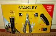 STANLEY TOOL SET 3-Piece Flashlight, Multi-Tool & Knife Multi-Tool Set 12 in 1