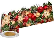 LOLIPPYY Christmas Decoration Stickers Merry Christmas Border Trim Christmas Bulletin Board Decorations Classroom Borders for Bulletin Board Xmas Bulletin Border Stickers Tree Indoor Paper