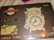 ROKR Owl Clock Mechanical Time LK503 3D Wooden Puzzle Kit, 2021 - SEALED