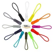 120 Pcs Zipper Pulls Zipper Extension Pulls Nylon Cord Zipper Tag Replacement