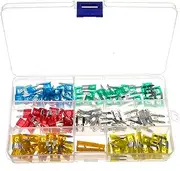 MKUCCD 120PCS Car Fuses Assortment Kit, Professional Blade Fuses Automotive Standard Mini Low Profile Mini Fuse 5A/10A/15A/20A/25A/30A, Mixed Auto Fuses for Boat, Auto, RV, Truck (120PCS)