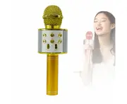 Portable Wireless Bluetooth Karaoke Microphone - Gold