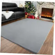 Washable Grey Rugs for Living Room Bedroom, 5x7 Feet Super Soft Memory Foam