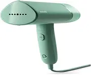 Philips 3000 Series Portable Steamer - 1000 W, Compact and Foldable, 100 ml Water Tank Constant Steam Performance 20 g/min, No Ironing Board Required, Green (STH3010/70)
