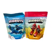 SmartLinks Big Bots Blue-01 & Black-04 Bundle Wendy's Meal Toy NEW