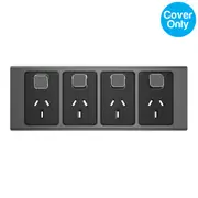 Clipsal Iconic Styl Quad Powerpoint Skin Silver Shadow