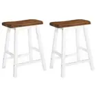Bar Stools 2 pcs Solid Wood Kitchen Dining Furniture Modern Home Decor 45546