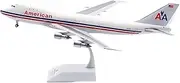 Pre-Built Model Aircraft 35CM 1/200 Scale Miniature Model Collectible Airplane for American Airlines B747-100 N743PA Metal Aircraft Miniature Airplane Model