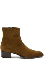 Saint Laurent Wyatt 40 Suede Ankle Boots - Brown - 43 (IT43 / UK9) 43 (IT43 / UK9)