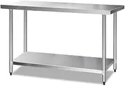 Stainless Steel Kitchen Bench 1524x610mm 304 Work Table Prep Station Countertop
