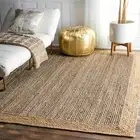 Jute Rug Braided style Reversible Area Rug Runner Modern Rustic look Carpet