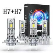 For Smart Fortwo 2008-2015 LED Headlight Bulbs Hi & Lo Beam Qty 4 6000K White