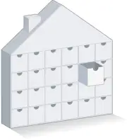 Doodlebug Advent Calendar House-Chipboard DB8338