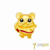 在飛比找蝦皮商城優惠-【Just Gold 鎮金店】躍動生肖 黃金串珠(鼠-田徑)