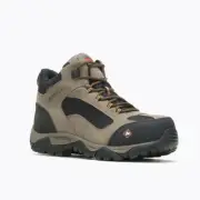 MERRELL WORK Men's Moab Onset Mid Composite Toe Waterproof Work Boot Walnut - J0