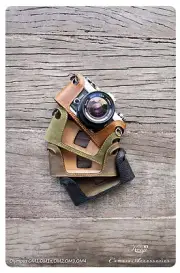 Kenji Leather Half Case for Olympus OM1, OM1n, OM2, OM3, OM4