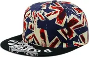 [HAMKVBPR] Baseball Cap Unisex Hat Men's Hip Hop Flat Brim Cap Men Hipster Street Dance Baseball Cap Outdoor Sports Hat(Dark Blue)