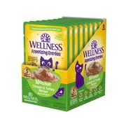 Wellness Appetizing Entrees Mousse Chicken & Turkey Infused with Broth Wet Cat Food Pouch 40gx8