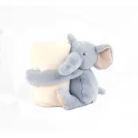 在飛比找momo購物網優惠-【macarro 馬卡兒寵物】寵物玩具 舒眠抱毯組 大象El